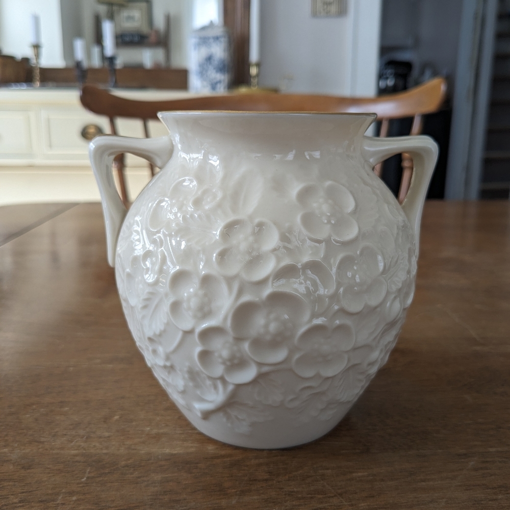 Vintage Lenox Dogwood Double Handle Vase